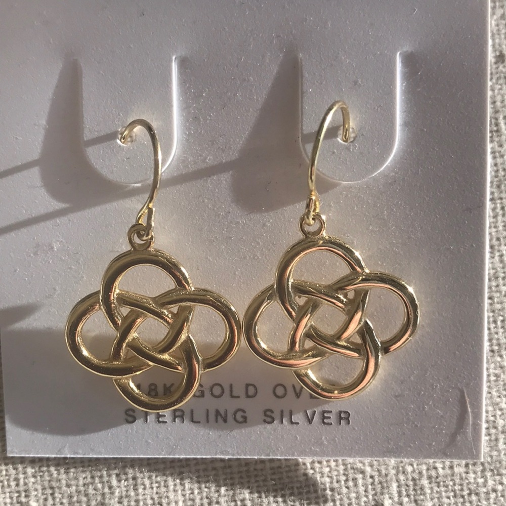 14kGold over sterling silver Celtic knot earrings